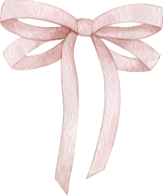 Pink Watercolor Bow